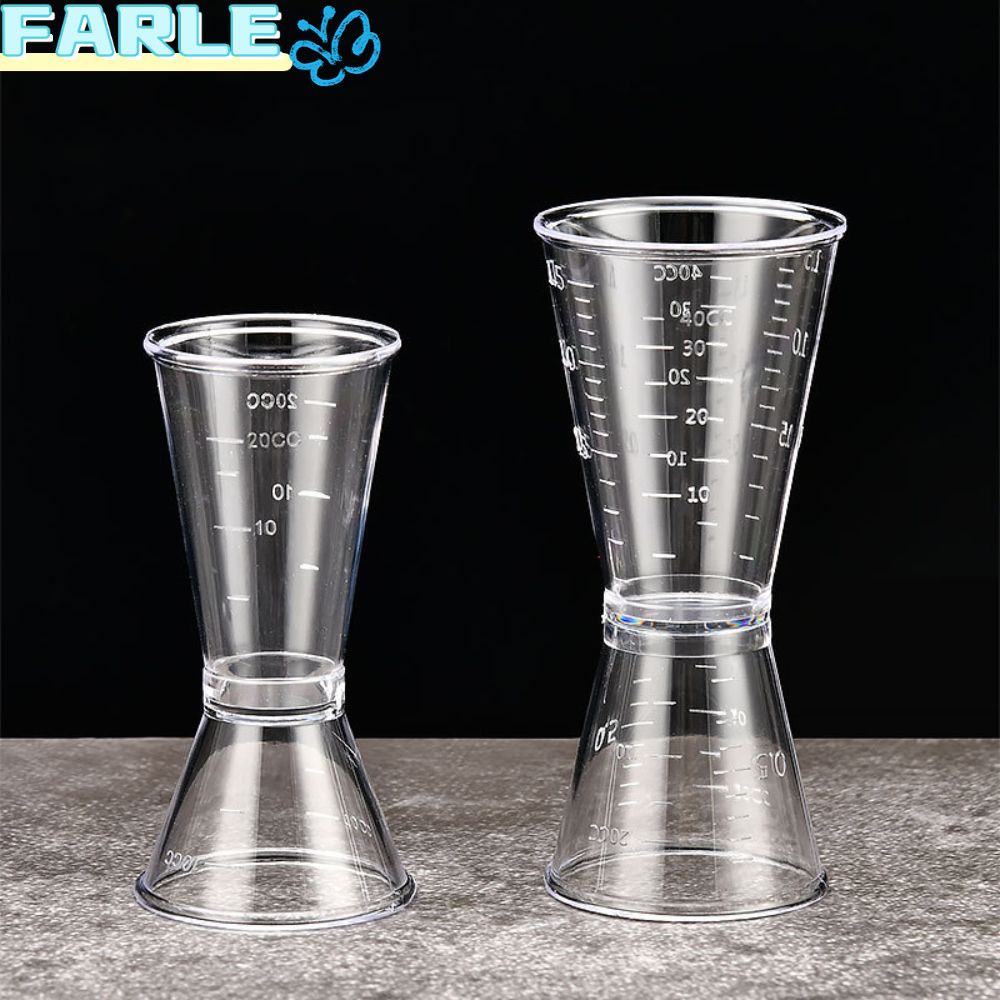 ถ้วยตวง FARL, 10/20cc 20/40cc Didi Shaker, อุปกรณ์ครัวสองหัวความจุขนาดใหญ่ Double Shot