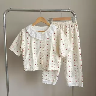 Dolemi Baby ชุดลายน่ารัก เสื้อแขนสั้น+ กางเกงขายาว สไตล์เกาหลี ใหม่ สำหรับเด็กหญิง ชุดฤดูร้อน