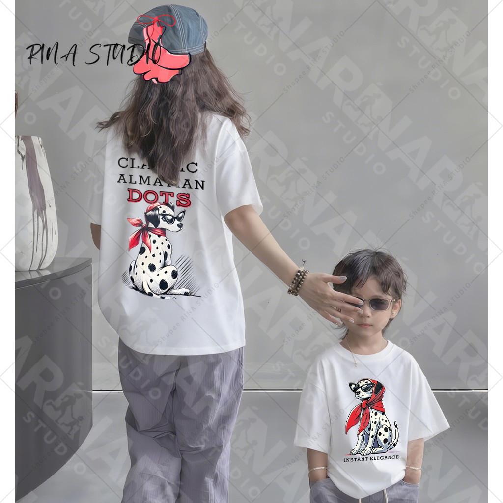 🔥พร้อมส่ง&COD🔥RINA STUDIO🔥 ชุดเสื้อยืดสำหรับครอบครัวในลinie์สินค้าแบบครอบครัว ใหม่ 2025 เสื้อยืดคอกลม 100% ผ้าแตนม้า#2