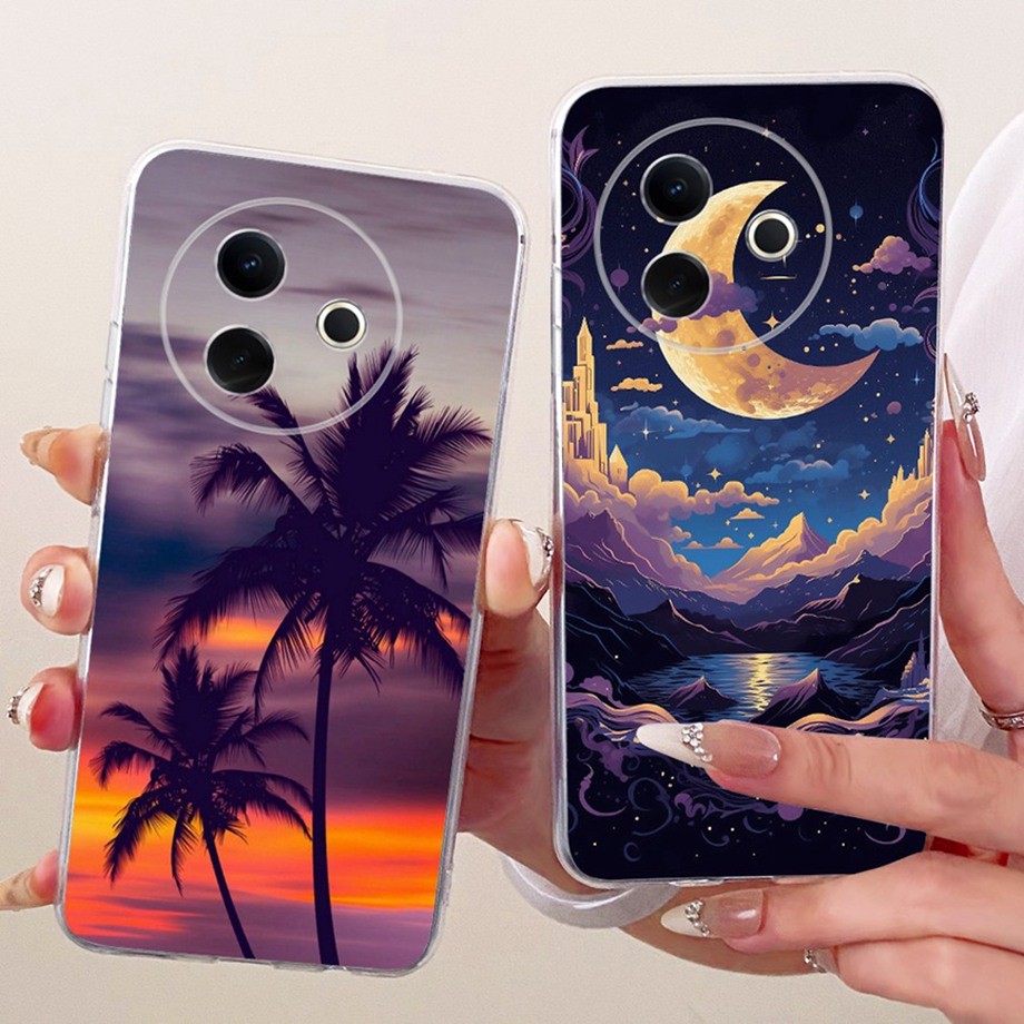 สําหรับ Vivo Y39 5G V243 กรณี Y 39 5G ดอกไม้ซิลิโคนนุ่มกลับสําหรับ VivoY300i 5G V244A เคสโทรศัพท์เกร