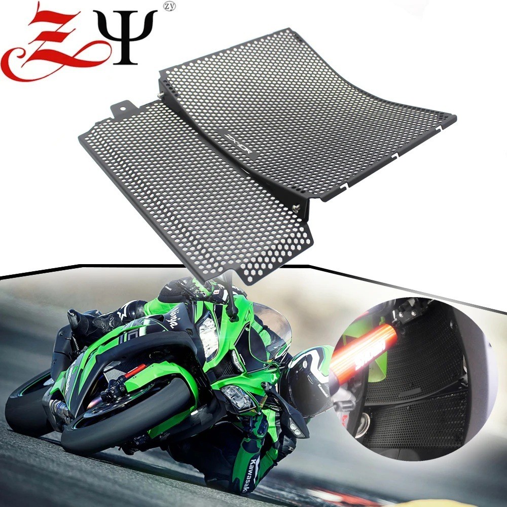 [ราคาสร้างสรรค์] เหมาะสําหรับ Kawasaki ZX10R ZX-10RR ดัดแปลงถังน้ําสุทธิหม้อน้ําฝาครอบป้องกันถังน้ํา