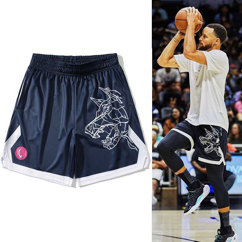 Curry Basketball Shorts Casual Sports Pants Men's Quick-Drying Four-Point Street Basketball Shorts L