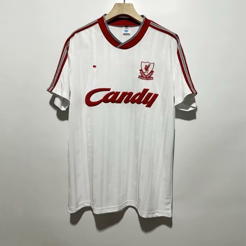 1988-89 Anfield Stadium Erke Short Sleeve Vintage Jersey Mens Jersey Quick Dry Sports Soccer Top AAA