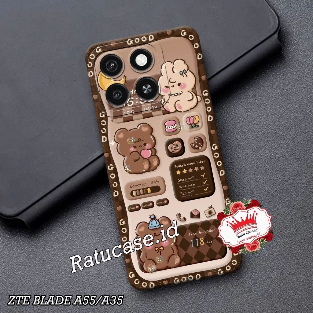 Softcase ZTE Blade A55 - เคสกล้อง ZTE Blade A35 - เคสกล้อง pro - COOL MOTIF - วัสดุยางยืดหยุ่น - เคส