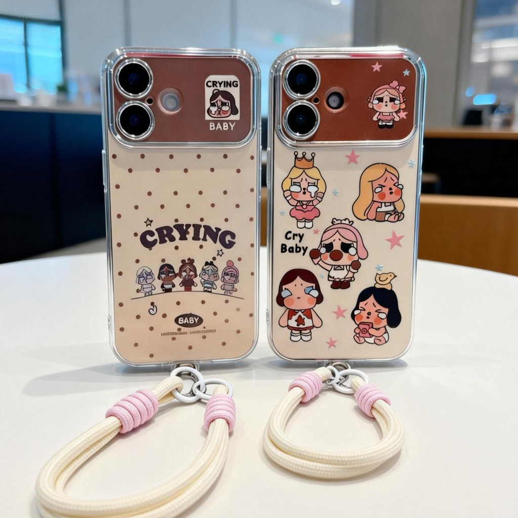 💖Novel💖รุ่นเพื่อนสนิทลายน้องร้องไห้ พร้อมสายคล้อง เคส iPhone 17PROMAX เคสไอโฟน 13PRO 16PRO 15 14PLUS 12 11-CHX6DSC98