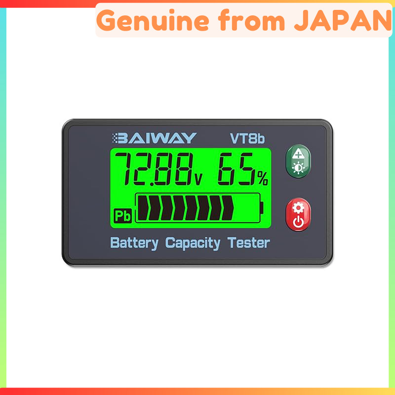 Kolemz Battery Monitor Voltage & Capacity Meter 8-120V for Vehicles and Motorcycles Wide Voltage Ran
