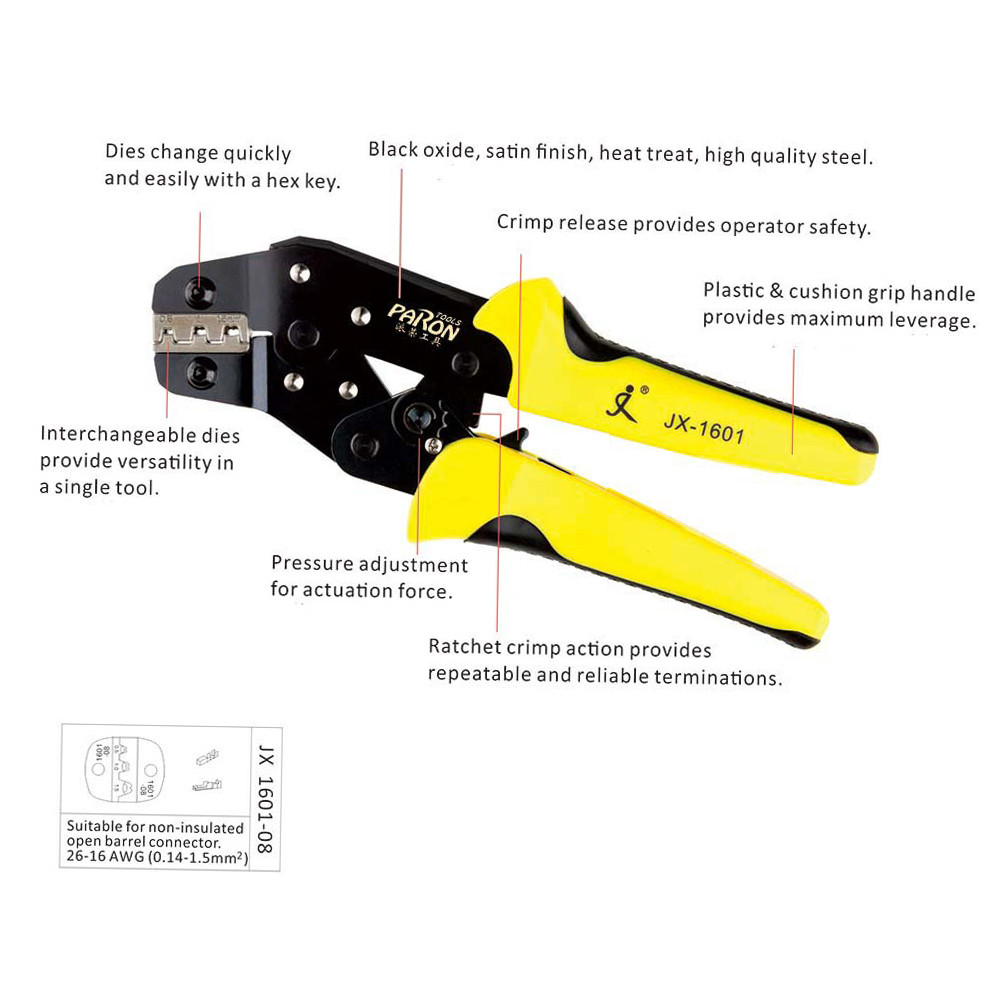 Allinit PARON Professional Wire Crimpers วิศวกรรม Ratchet Terminal Crimping คีม JX-48B 3.96 ถึง 6.3 