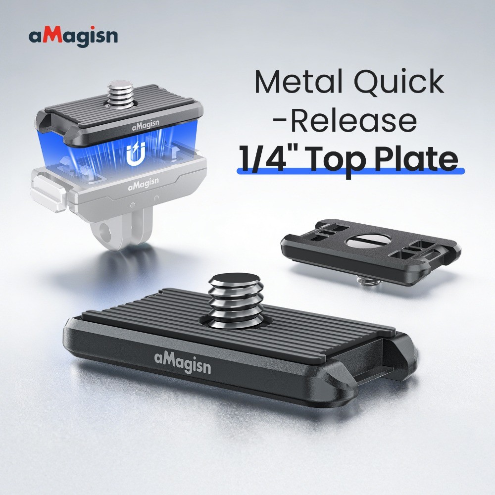 สําหรับ Insta360X5/X4Air/Hero12 โลหะ quick release 1/4 ฝาครอบด้านบนอุปกรณ์เสริมสําหรับกล้องกีฬา