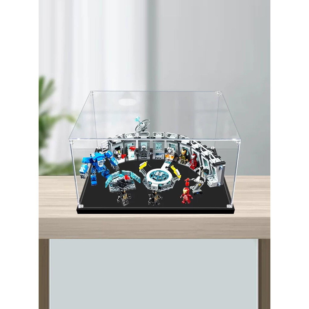 [กล่องแสดงโปร่งใส] Iron Man Mecha Display Room กล่องแสดงอะคริลิคเหมาะสําหรับ Lego 76125 โปร่งใสป้องก