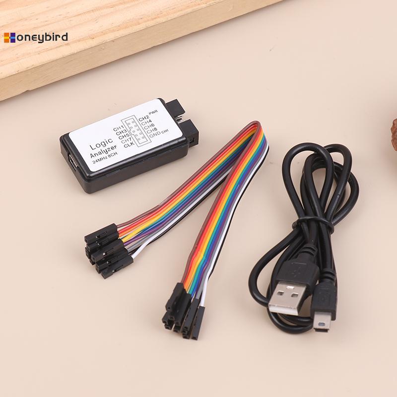 Honeybird USB Logic Analyzer 24MHz 8 ช่องหน่วยความจําอินพุต 24 M/วินาที Logic Analyzer Debugger สําห