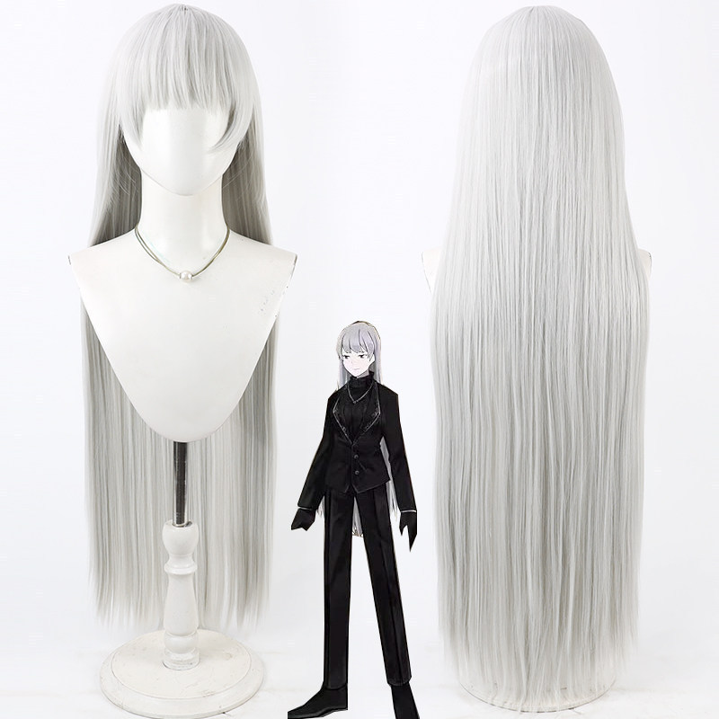 Coser Simulated Scalp Long Silver White Library of Ruina Angelica Wig