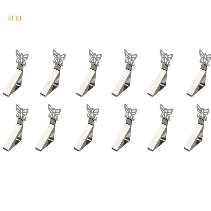 KU* Slip-Resistant Outdoor Table Cover Clamps 430 Stainless Steel Construction Secure Hold For Picni