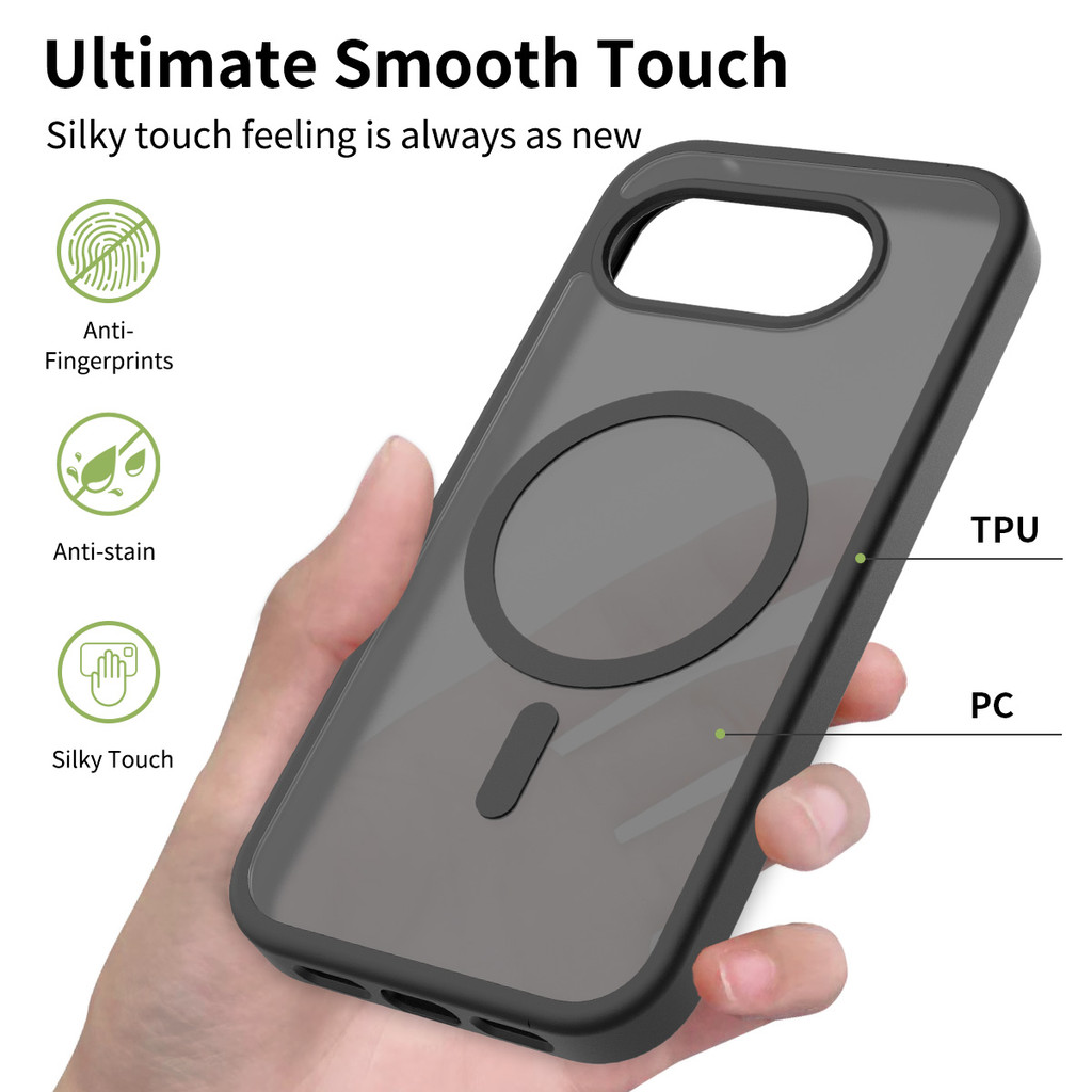 โปร่งใสกันกระแทกแม่เหล็ก Hard Case สําหรับ Google Pixel 10A Pixel10A PC โทรศัพท์ Matte Cover Casing