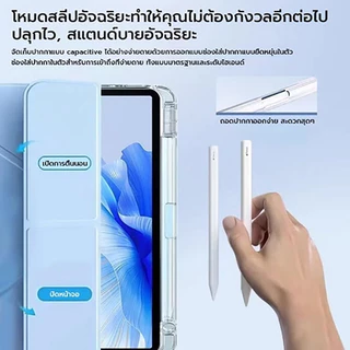 เคสป้องกัน ไอแพด แบบพับ 3+Y สำหรับ Gen11/gen11 A16 Air7/6 Air1/2/4/5 gen7/8/9 Pro11 Air13/11 mini4/5/6/7 วัสดุอะคริลิคใส