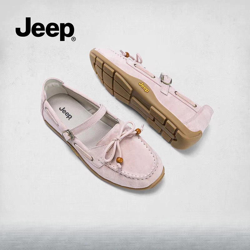 Jeep พิมพ์ มารีJane สไตล์ใหม่สำหรับทุกโอกาส รองเท้าบัลเล่ต์_all-match_soft-soled