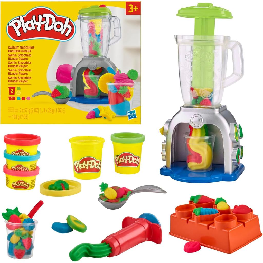Play Doh Smoothie Maker ชุดเครื่องปั่นของเล่นสําหรับแกล้งทําเป็นงานเล่นและเด็ก