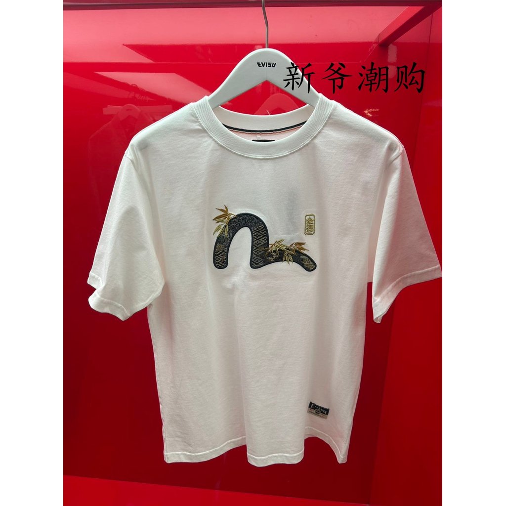 ฤดูใบไม้ผลิและฤดูร้อนผู้ชาย Little M Seagull พิมพ์ 200GSM นุ่มคุณภาพสูงแฟชั่นลูกเรือคอแขนสั้นเสื้อยื