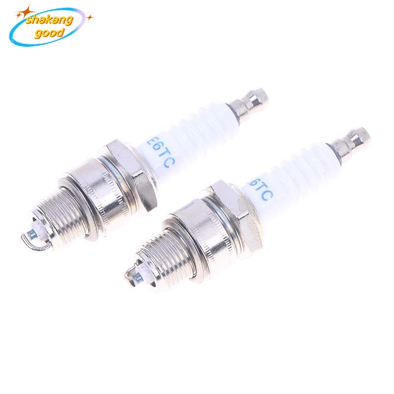 SKTH 1/3 ชิ้นยี่ห้อใหม่รถจักรยานยนต์ Spark Plug E6TC สําหรับสกู๊ตเตอร์ Moped Part เปลี่ยนอุปกรณ์เสริ