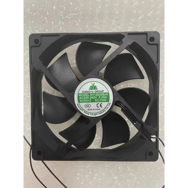 XINGYU GROUP XY12025B2H AC 220-240V 0.05A 120x120x25 มม. พัดลมระบายความร้อนเซิร์ฟเวอร์ 2 สาย