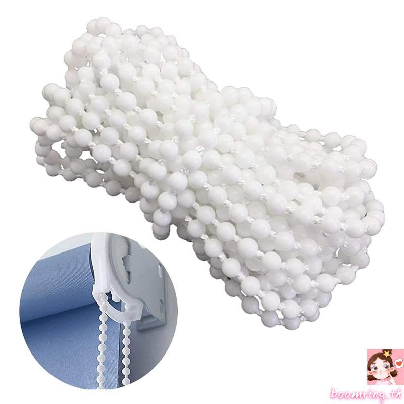 Boom 10M ลูกกลิ้งพลาสติก Blind Roman Shade ผ้าม่านลูกปัดโซ่พร้อมขั้วต่อ