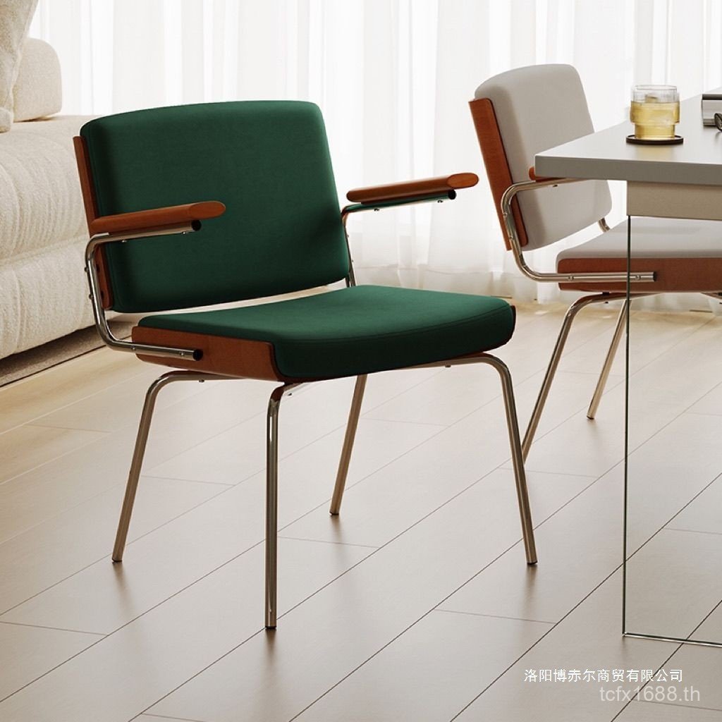 เก้าอี้รับประทานอาหารRetroในครัวเรือนเดี่ยวNordicกลับเก้าอี้ยุคกลางไม้ระเบียงขนาดเล็กApartment Berli