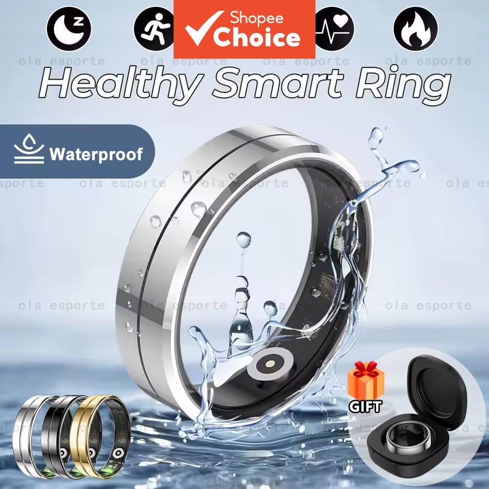 แหวนแฟชั่นอัจฉริยะสําหรับผู้ชายและผู้หญิง ตรวจวัดอัตราการเต้นของหัวใจ การนอนหลับ สุขภาพ พร้อมโหมดกีฬาหลากหลาย ฟิตเนส นับก้าว กันน้ํา