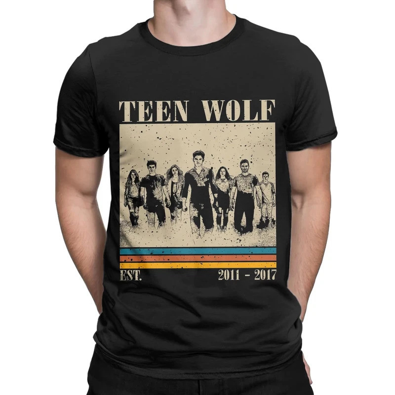 เสื้อยืด Teen Wolf The Movie สำหรับผู้ชาย ผ้าฝ้ายแท้ เสื้อยืดลายตลก คอกลม แขนสั้น ไซส์ใหญ่