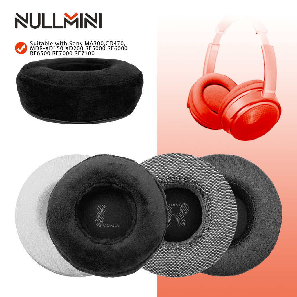 NullMini เปลี่ยนแผ่นรองหูฟังสําหรับ Sony MA300,CD470, MDR-XD150 XD200 RF5000 RF6000 RF6500 RF7000 RF
