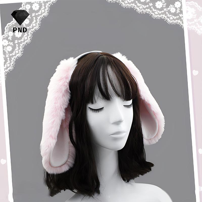 หูกระต่ายตุ๊กตา PND น่ารัก สำหรับคอสเพลย์และงานปาร์ตี้, อุปกรณ์แต่งผมสำหรับผู้ใหญ่