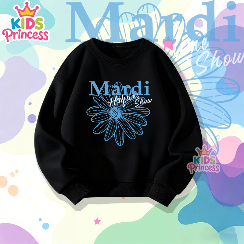 (จัดส่งตลอด 24 ชั่วโมง) สินค้าใหม่ 2026 kids คอกลม เสื้อวีนที่แขนยาว เสื้อวินเทจคอกลม 100% ผ้าใบหม้อ W601