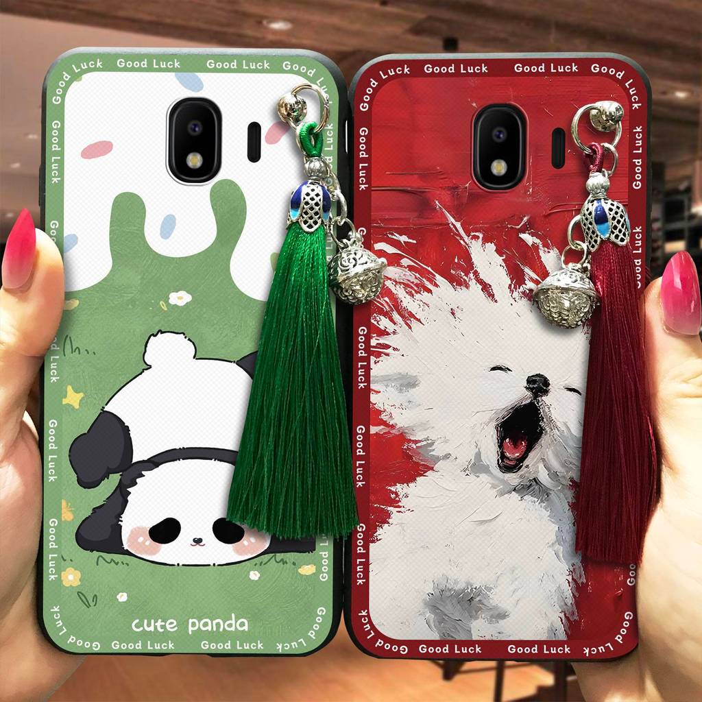 พู่ Bell เคสโทรศัพท์สําหรับ Samsung Galaxy J4 2018/J400F Anti-knock Dirt-proof Soft Case กันกระแทกป้