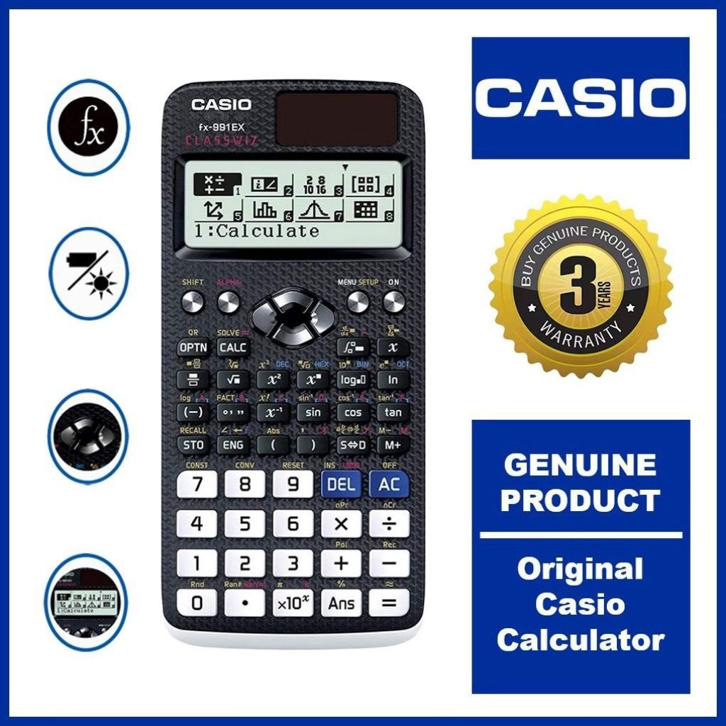 เครื่องคิดเลข Casio Scintific Classwiz FX-991EX สีดํา