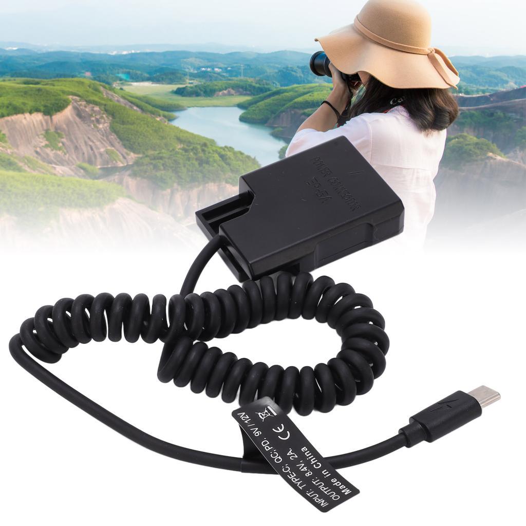 Guli ENEL14 Dummy Battery 35?90 ซม.สาย TypeC 9V/12V ล่าสุดถอดรหัส 8.4V 2A สําหรับกล้องดิจิตอล D5600 