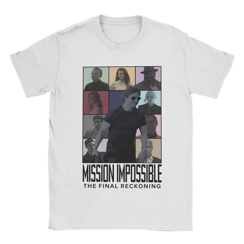 เสื้อยืด Mission Impossible The Final Reckoning สำหรับผู้ชาย ผ้าฝ้าย สไตล์ฮิปสเตอร์ คอกลม ลายทอม ครู