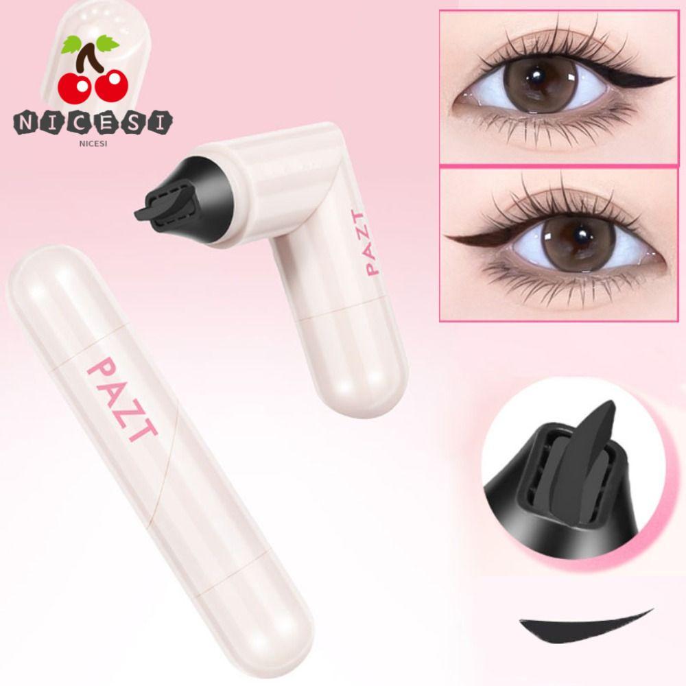 NICESI Eye Liner Stamp, Black Color Waterproof Eyeliner Stamp, Quick Dry Portable Long Lasting Eyeli