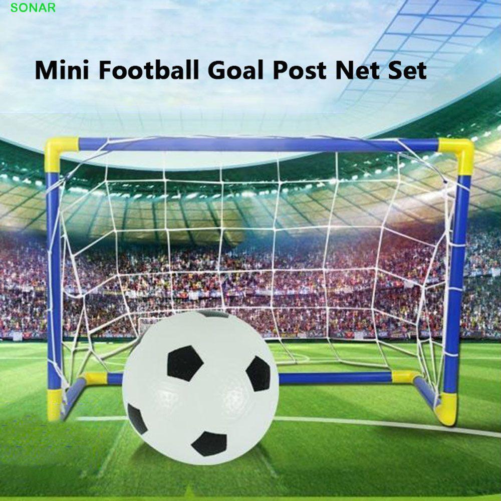 SONAR Football DIY Mini Toys Net Set with Pump Soccer Goal Post