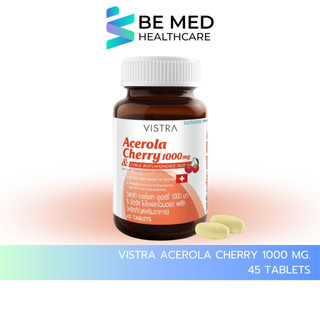 VISTRA Acerola Cherry 1000 mg. (45 เม็ด) วิสทร้า อะเซโรล่า เชอร์รี่ 1000 มก.