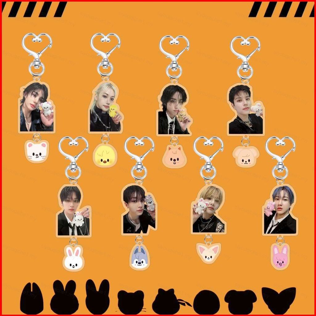 SY2 Stray Kids Bang Chan พวงกุญแจอะคริลิคกระเป๋าเป้สะพายหลังจี้ Hwang Hyun-Jin สไตล์เดียวกัน YS2