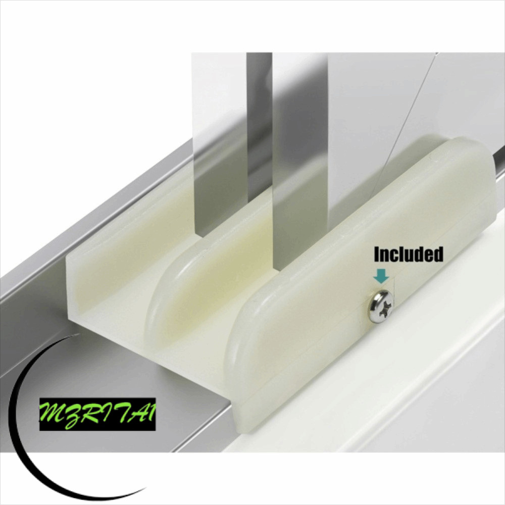 MARITA1 M6219 เลื่อนประตูห้องอาบน้ําด้านล่าง Track,พร้อมสกรูพลาสติกก่อสร้างรางพลาสติก, 7/16 นิ้วแก้ว