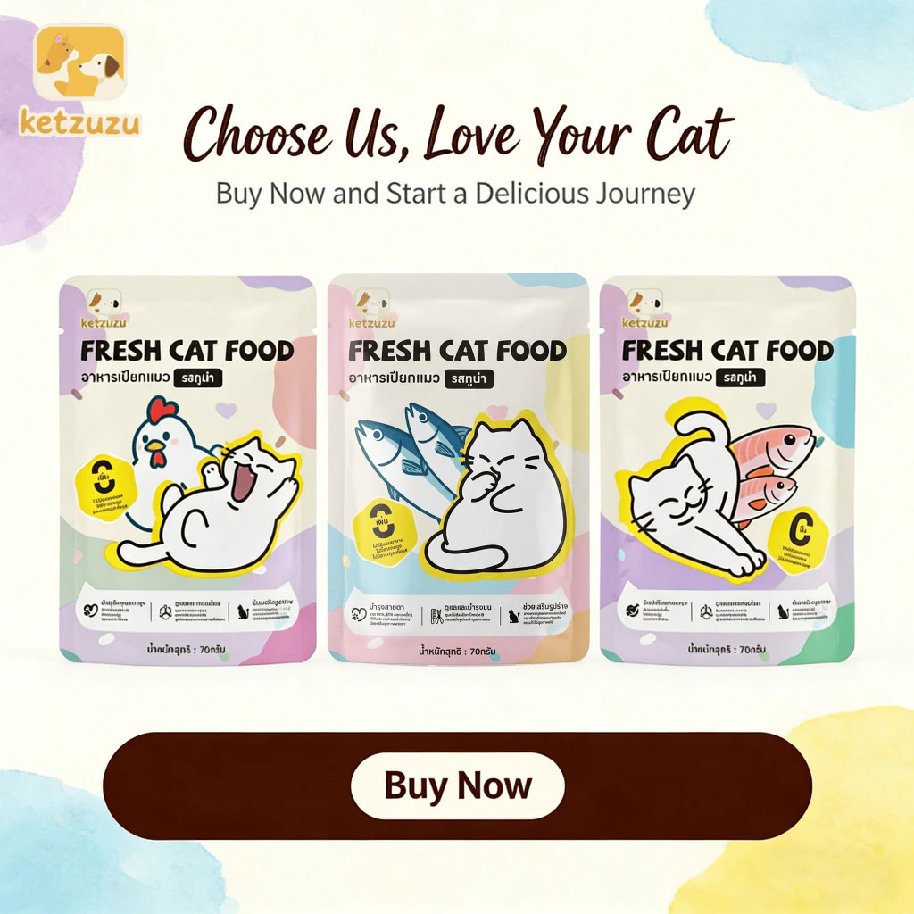 Ketzuzu อาหารเปียกแมว บำรุงขน+สายตา สูตรไม่เค็ม 70g thumbnail 8