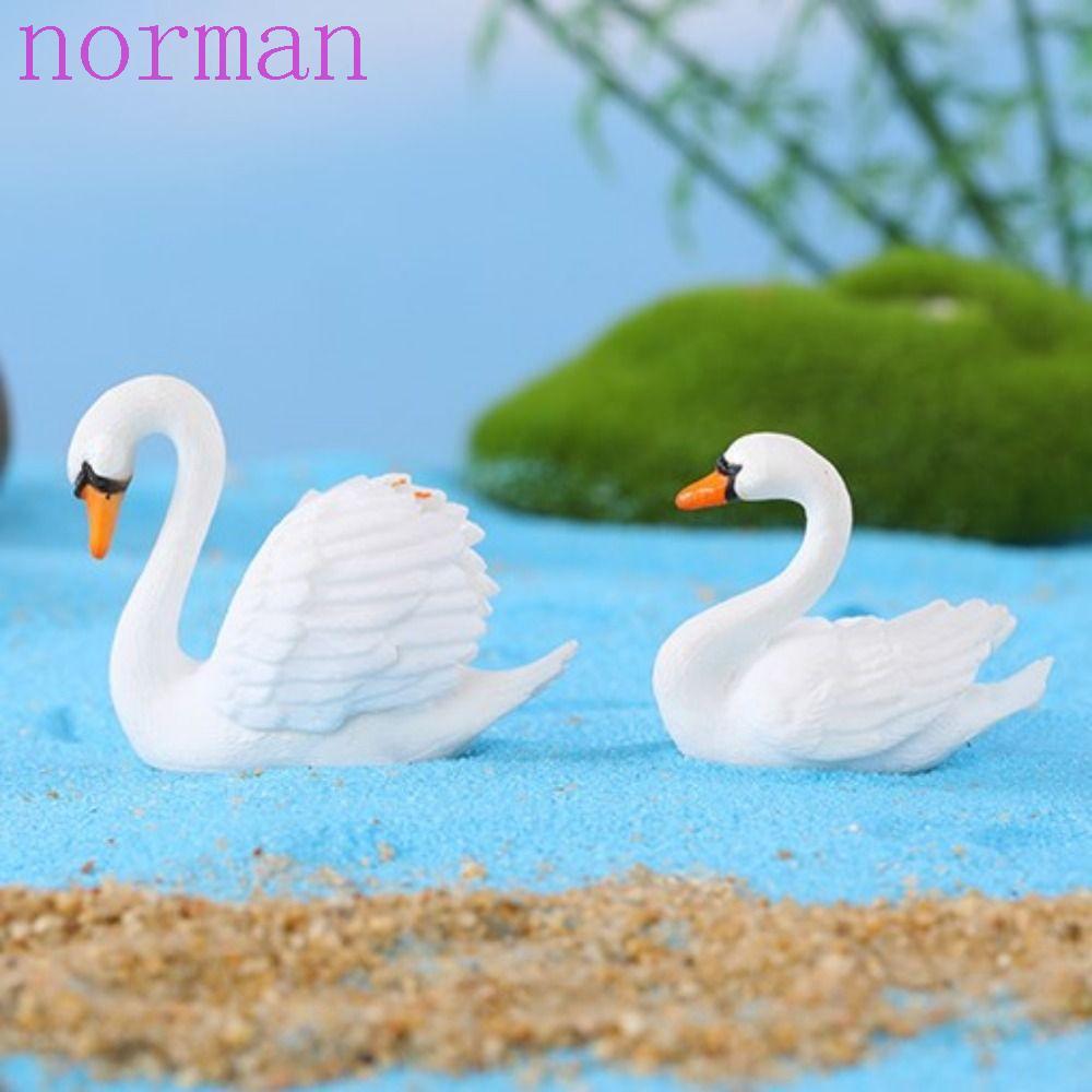NORMAN Swan Miniatures, Craft Cute Goose Model, Creative DIY Animal Lover Swan Jewelry Desktop