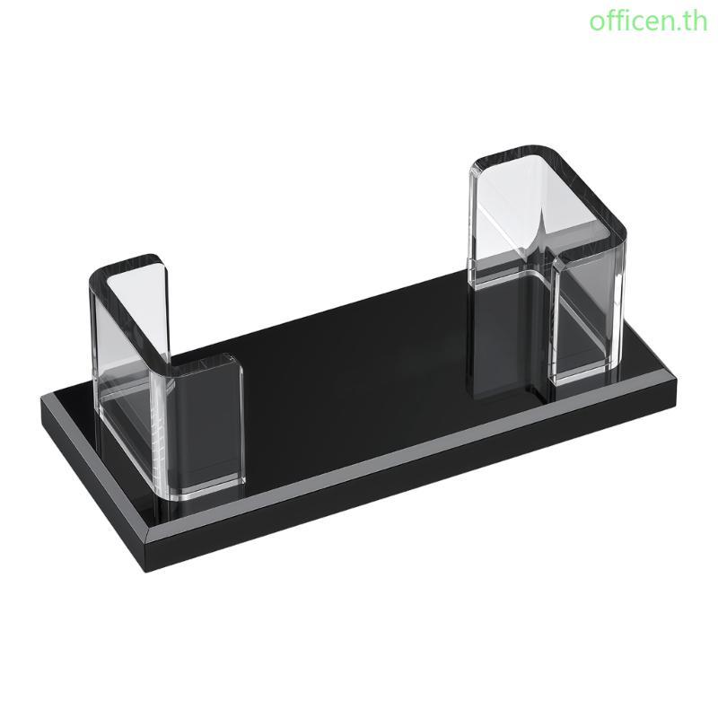 Cen เดสก์ท็อปธุรกิจการ์ดขาตั้ง 4 52x1 96 นิ้วอะคริลิคใสชื่อการ์ด Organiser สําหรับ Offices Conferenc