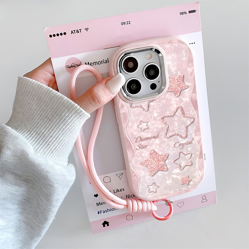 Case + สร้อยข้อมือซิลิโคน Star Casing Case Realme C71 C75 C65 C63 C61 C21 C15 C2 C1 C67 C55 C35 C53 