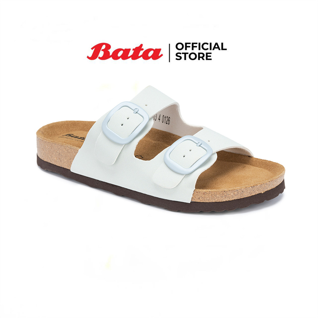 Bata บาจา รองเท้าแตะแบบสวม สำหรับผู้หญิง รุ่น ASHLEY สีขาว 5711303 สีน้ำตาล 5714303 สีม่วง 5719303 สีเขียวอ่อน 5717303