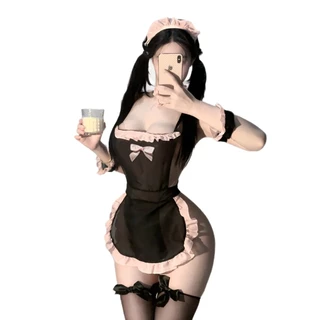 SatinSleepwear🍂🍂Cosplay sexy lingerie ตกแต่งด้วยโบว์ เว้าหลัง เซ็กซี่และเร้าใจ.