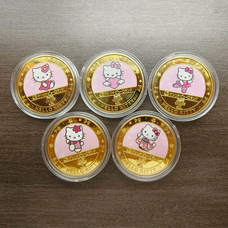 KT Hello Kitty Tooth Fairy เหรียญทองสีสันสดใส ของขวัญพิเศษสำหรับเด็ก