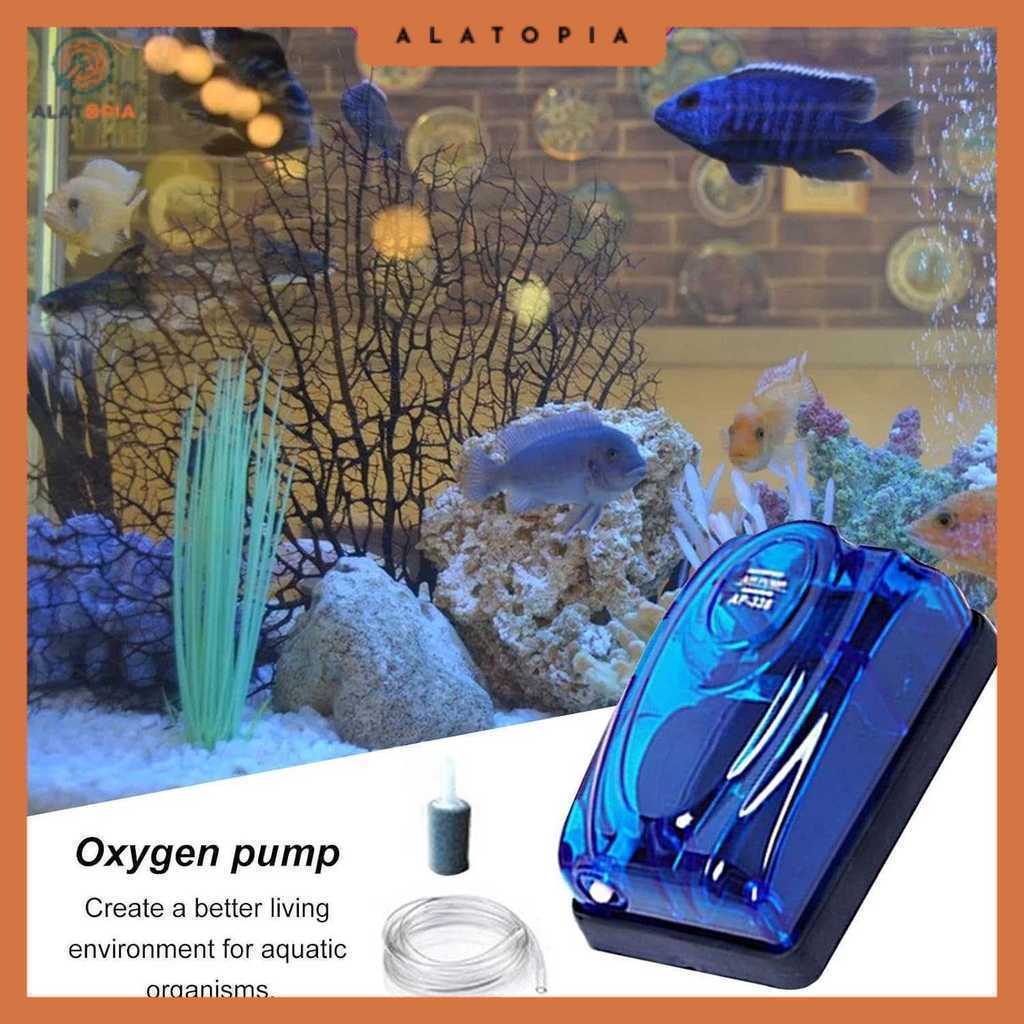 TEQIANG Aquarium ปั๊มออกซิเจน Aerator ปั๊มออกซิเจน 60L ถังปลา 3.5W - AQ-708A