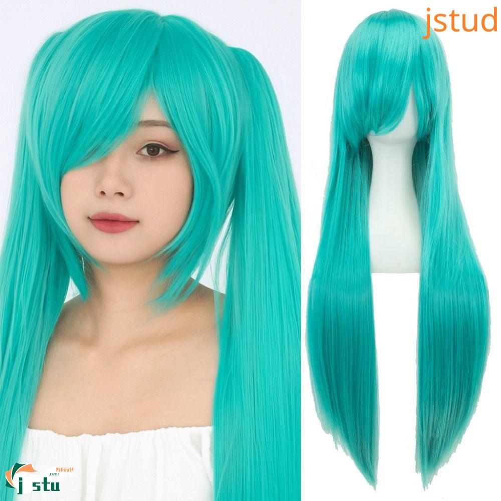 EDGAR วิกผมสังเคราะห์ ความยาว 80 ซม., ทนความร้อน สำหรับ Halloween Cosplay ทรงผมอนิเมะธรรมชาติ