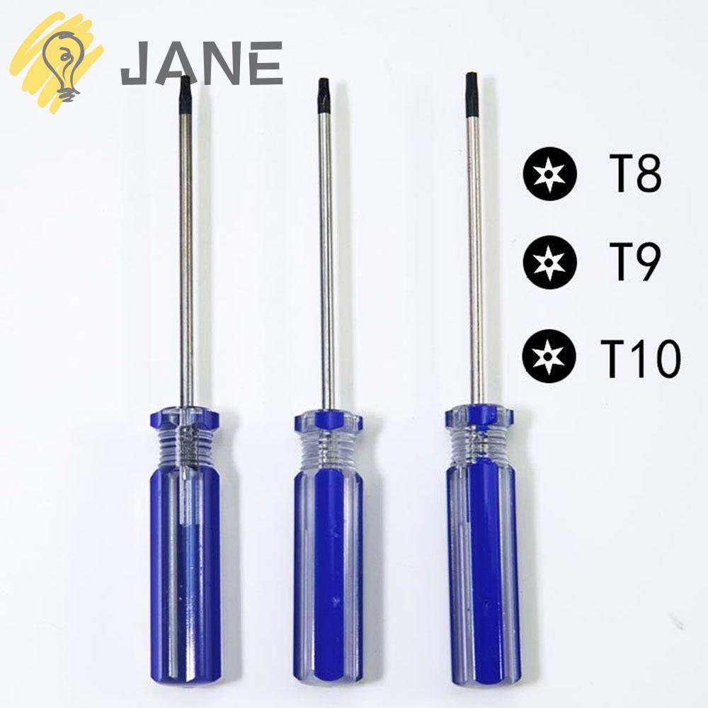 JANE T8/9/10 ไขควง, Silver + Blue Steel Tamper Proof ไขควง,ความแข็งสูง Central Hole Disassembly T8/9