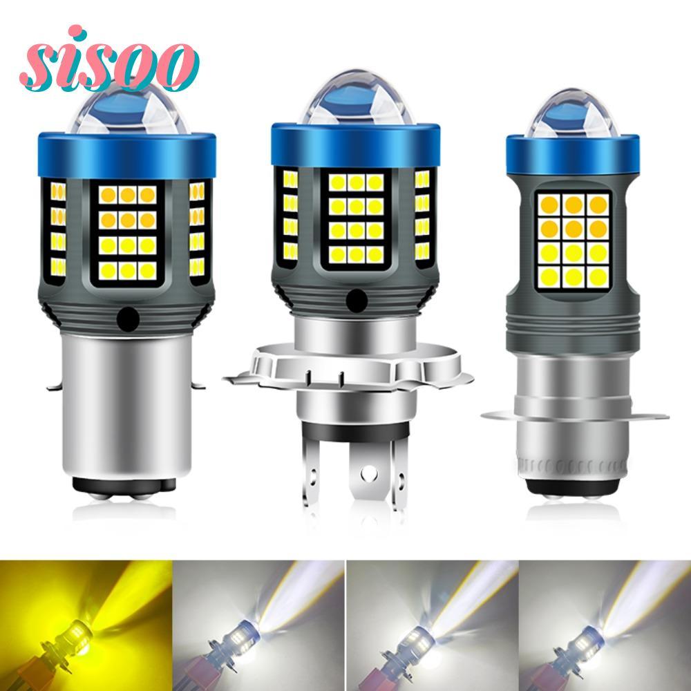 SIO หลอดไฟ LED, ไฟหน้า Moto 1200LM สีคู่, อุปกรณ์มอเตอร์ไซค์ H4 BA20D P15D 12V ไฟวิ่ง